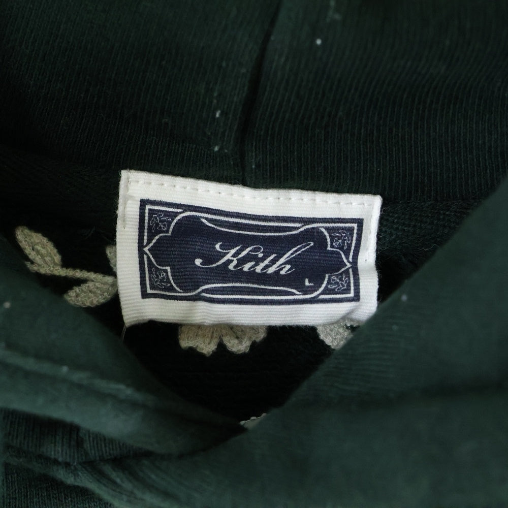 KITH(キス) 25AW Artisanal Floral Nelson Hoodie 25‐072‐060‐0011‐3‐0 アーティザナル フローラル ネルソン プルオーバーパーカー フーディ グリーン