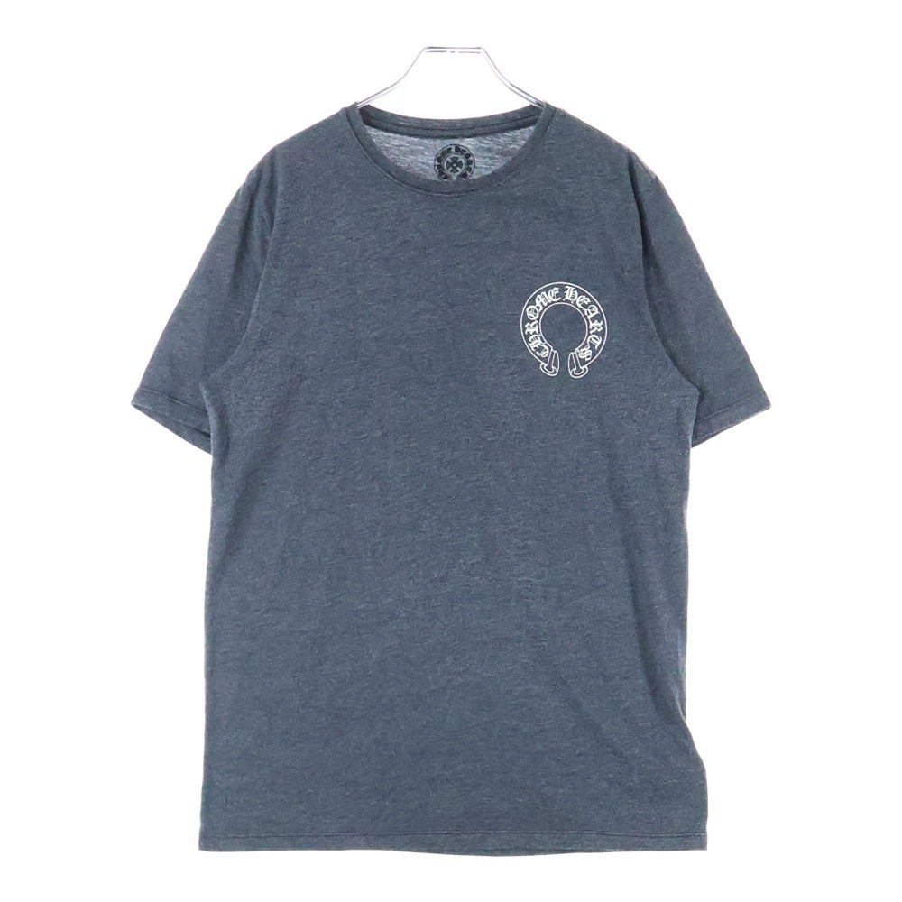 CHROME HEARTS(クロムハーツ) OLD HORSESHOE SCROLL S/S T-SHIRT オールド ホースシュー スクロールラベル プリント クルーネック半袖Tシャツカットソー グレー
