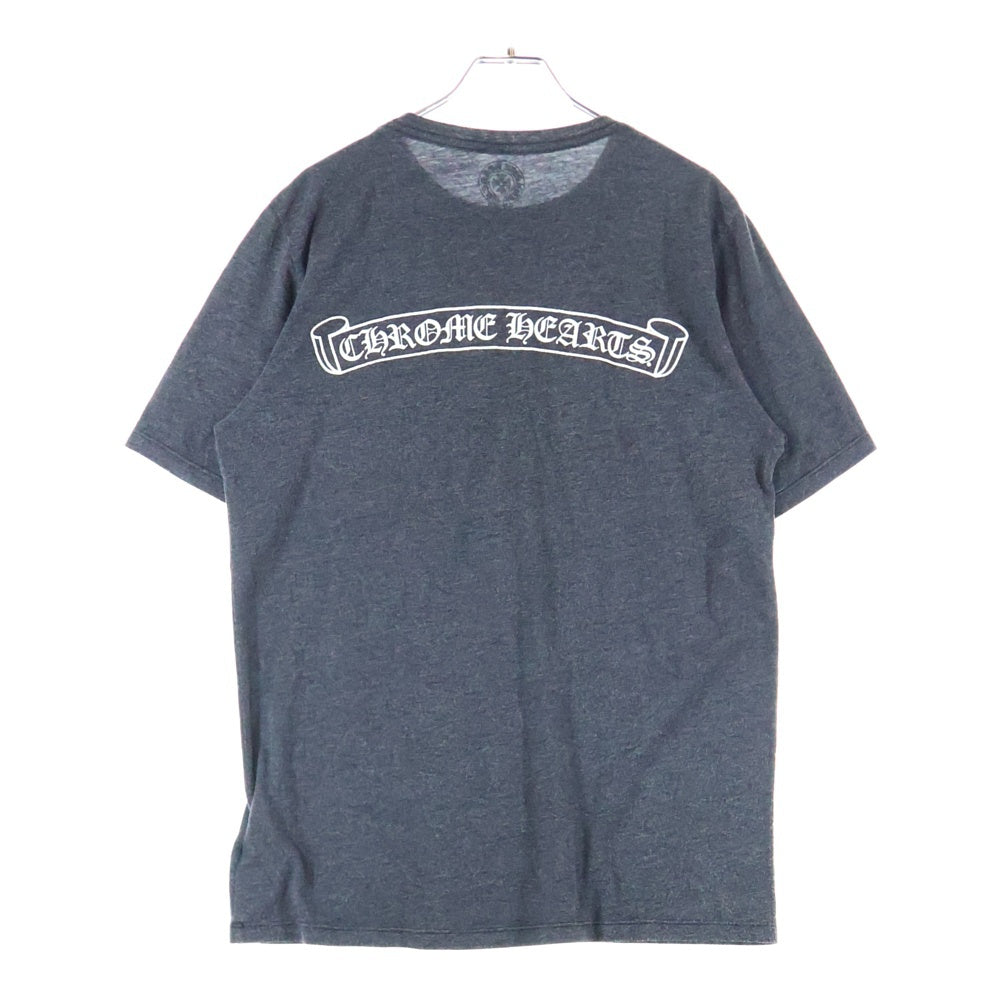 CHROME HEARTS(クロムハーツ) OLD HORSESHOE SCROLL S/S T-SHIRT オールド ホースシュー スクロールラベル プリント クルーネック半袖Tシャツカットソー グレー