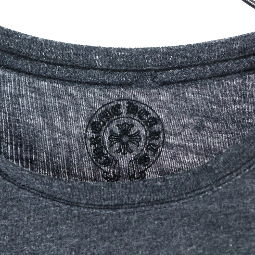 CHROME HEARTS(クロムハーツ) OLD HORSESHOE SCROLL S/S T-SHIRT オールド ホースシュー スクロールラベル プリント クルーネック半袖Tシャツカットソー グレー