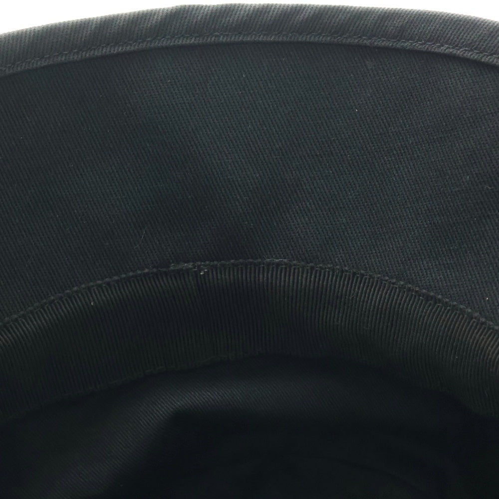 GUCCI(グッチ) ラベル付き コットンフェドラバケットハット 帽子 627174 4HK02 ブラック