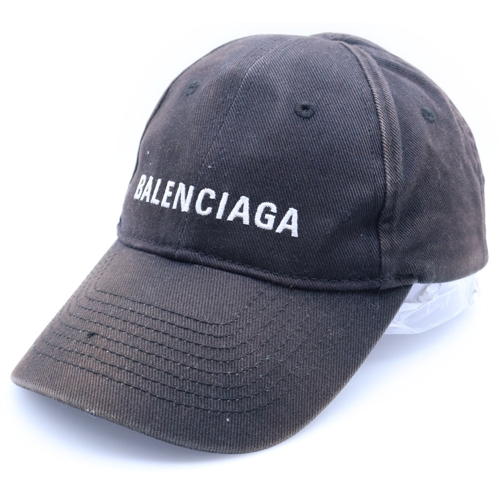BALENCIAGA(バレンシアガ) 17AW ロゴ刺繍ベースボールキャップ 帽子 ブラック