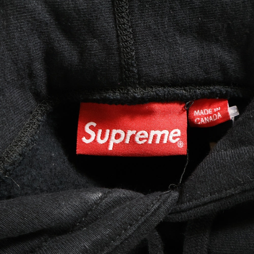 SUPREME(シュプリーム) 19SS ×Swarovski Box Logo Hooded Sweatshirt スワロフスキー ボックスロゴ フーディー スウェットプルオーバーパーカー ブラック