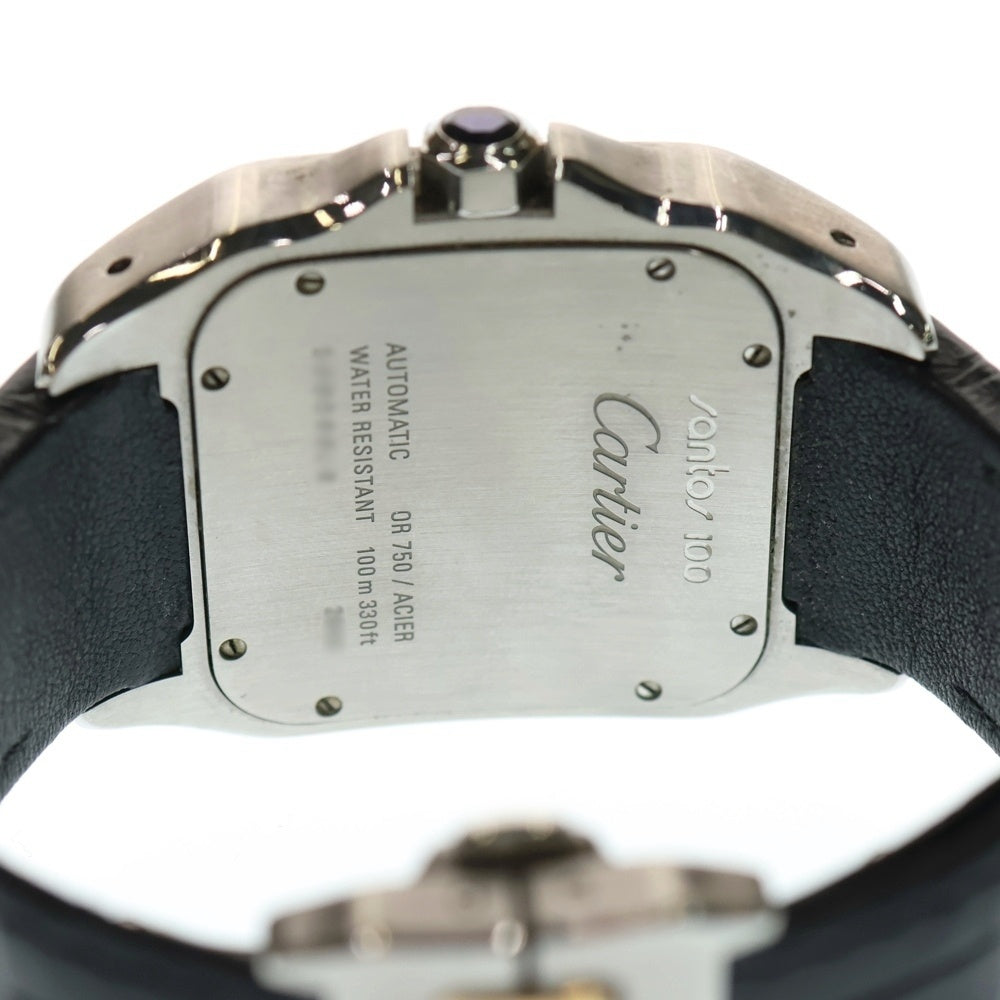 Cartier(カルティエ) SANTOS 100 WATCH W20072X7 K18YGコンビ サントス100 LM ベゼル自動巻き腕時計 シルバー/ゴールド