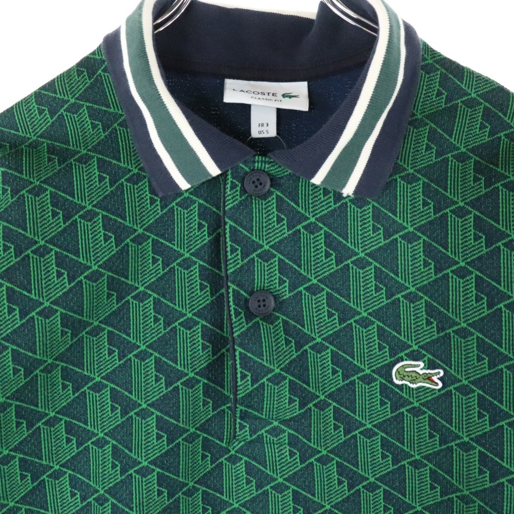LACOSTE(ラコステ) モノグラムジャカードポロシャツ 半袖ポロシャツ DH1417