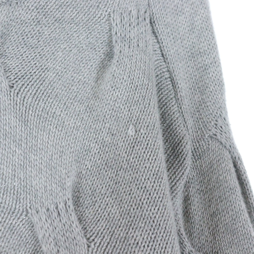 LACOSTE(ラコステ) クルーネック長袖ニットセーター グレー AH148LJ