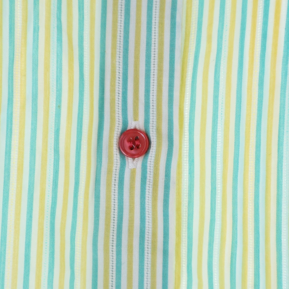 Paul Smith(ポールスミス) BKACK LABEL Striped Shirt 371343 ブラックレーベル ストライプ 袖花柄 長袖シャツ レディース グリーン