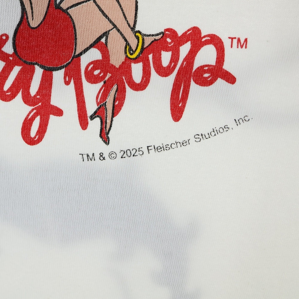 SAINT MICHAEL(セントマイケル) 25AW ×Betty Boop BTY SS TEE BETTY SM-HR1-0000-C40 アニメプリント半袖Tシャツ ホワイト
