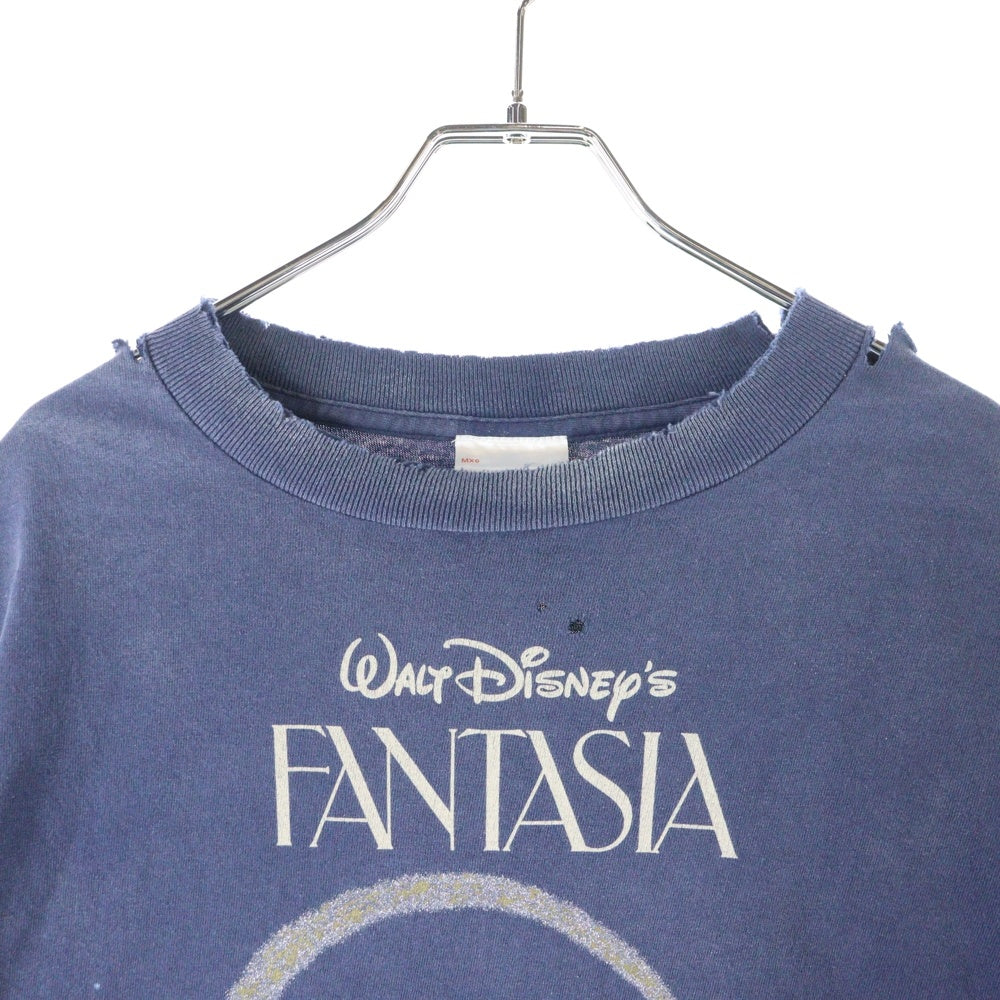 SAINT MICHAEL(セントマイケル) 25SS ×Disney FANTASIA SS TEE SM-HR8-0000-C65 ×ディズニー ムービープリント半袖Tシャツ ネイビー