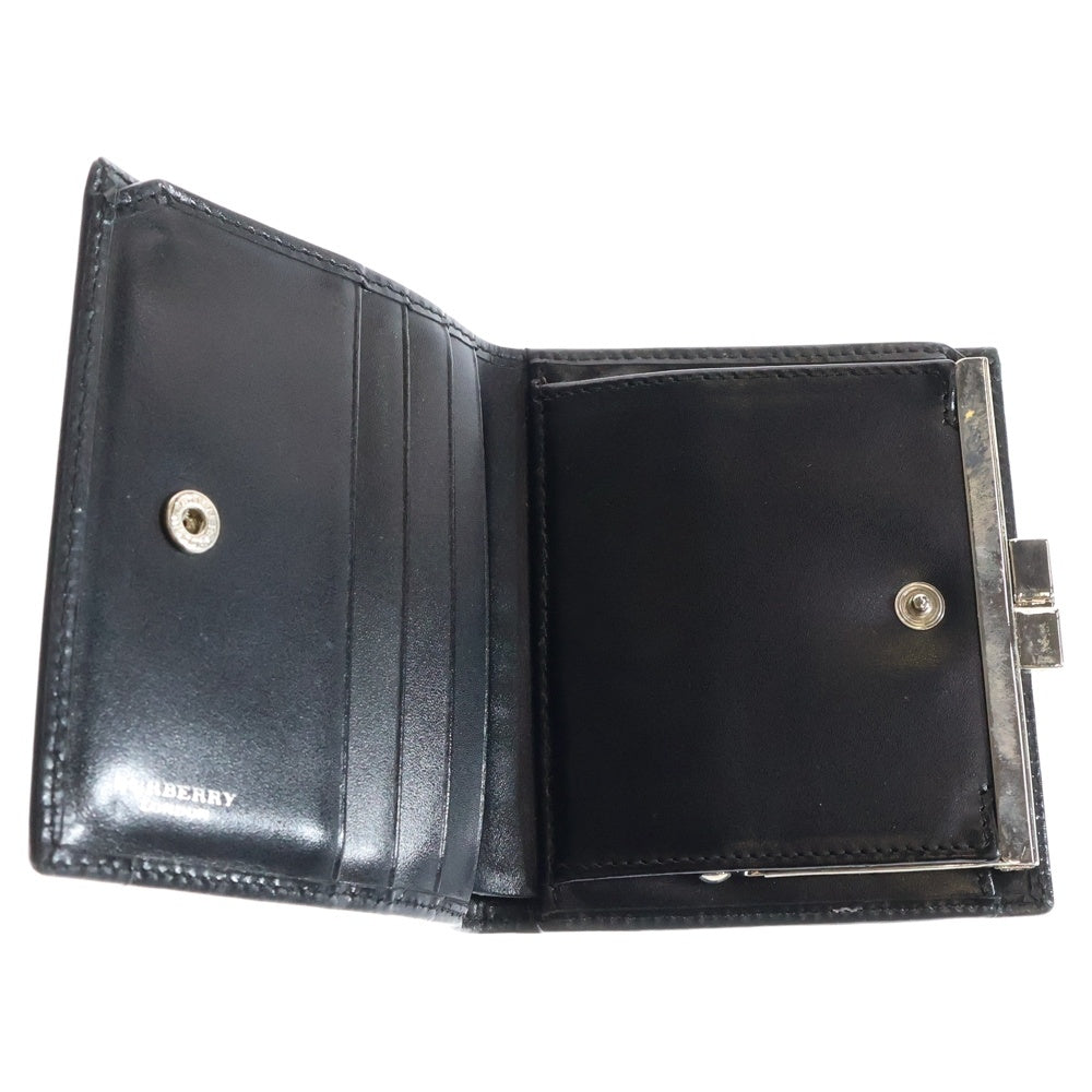 BURBERRY(バーバリー) ノバチェック ガマ口折り財布 ベージュ