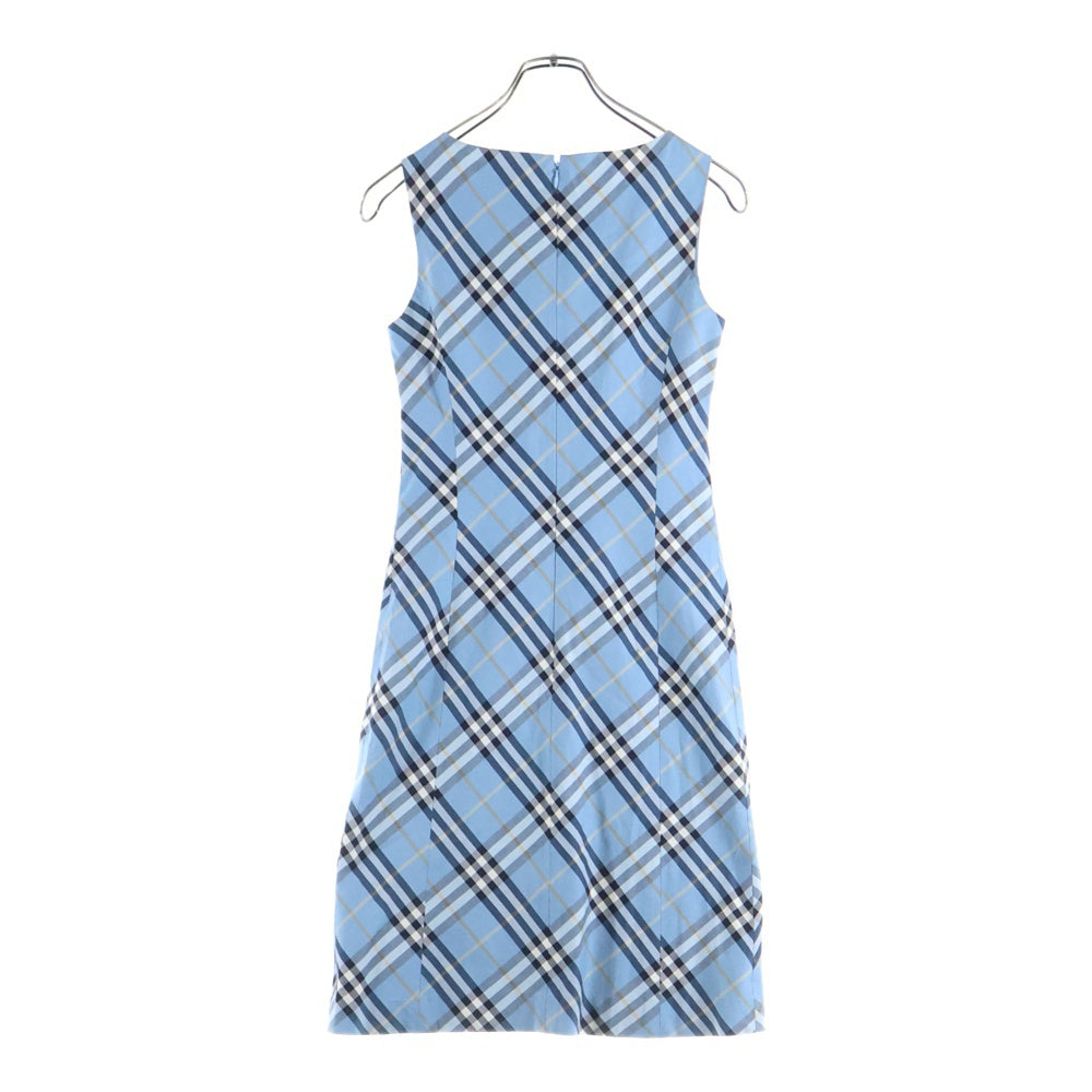 BURBERRY BLUE LABEL(バーバリーブルーレーベル) ウールチェックワンピース FM531-234 ブルー レディース