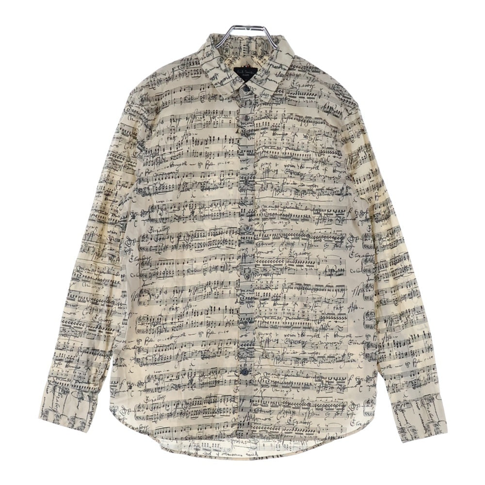 Paul Smith JEANS(ポールスミスジーンズ) 楽譜プリント長袖シャツ ベージュ