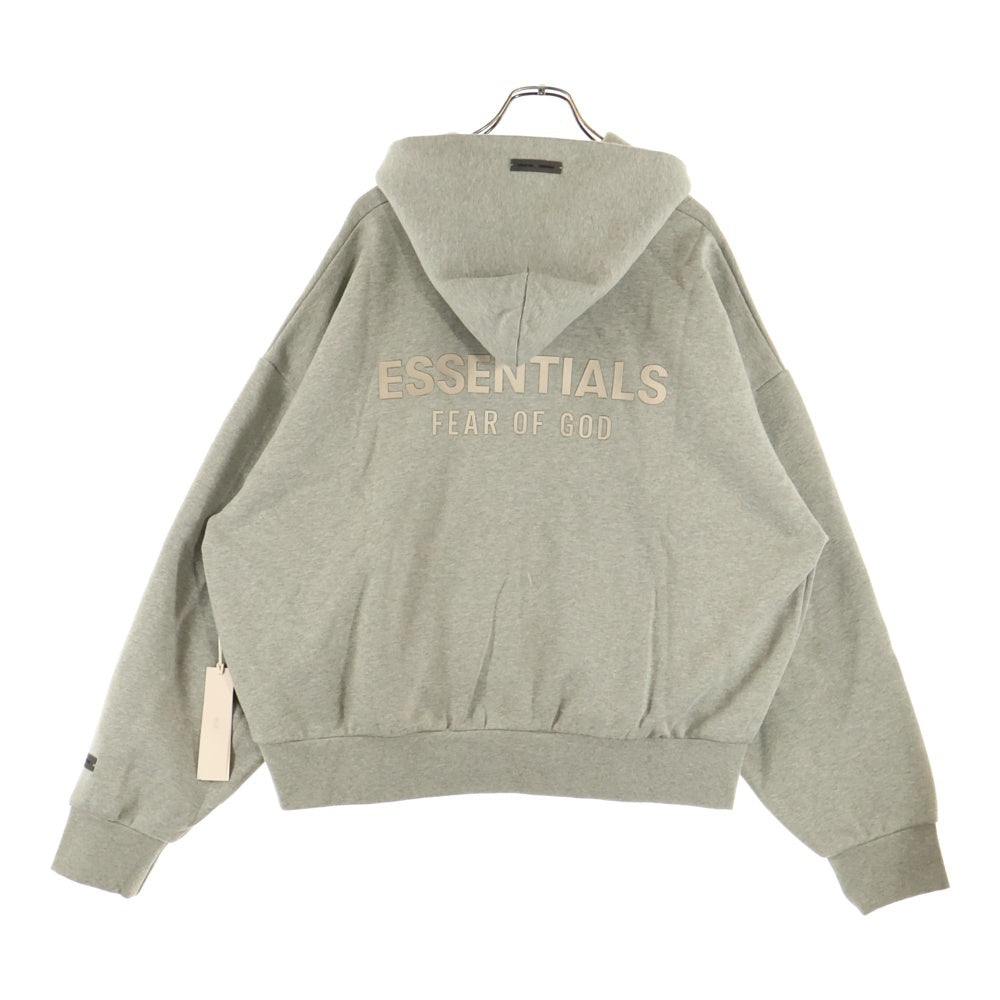 FOG Essentials(エフオージー エッセンシャルズ) フロントフェルトロゴ ジップアップパーカー フーディ グレー