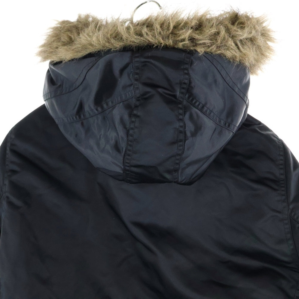 HYSTERIC GLAMOUR(ヒステリックグラマー) N3Bタイプ ファー付きフライトジャケット 0204AC01 ブラック