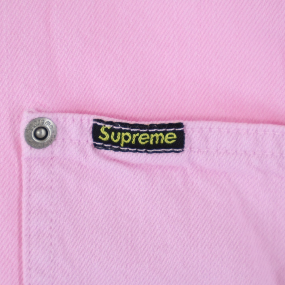 SUPREME(シュプリーム) 24SS Loose Fit S/S Denim Painter Shirt ルーズフィット ペインター デニム半袖シャツ ピンク