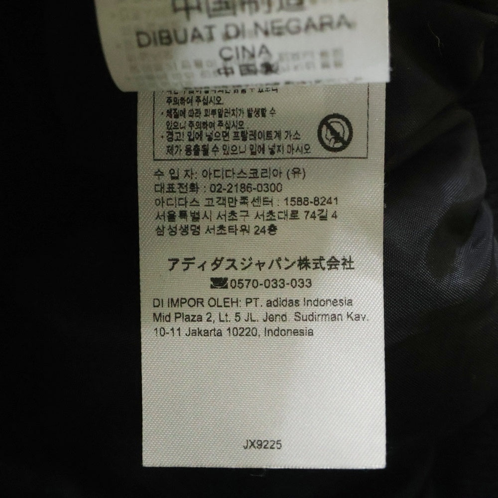 adidas Originals(アディダスオリジナルス) Vintage Fake Leather Jacket ヴィンテージ フーデッド フェイクレザージャケット ブラック JX9225
