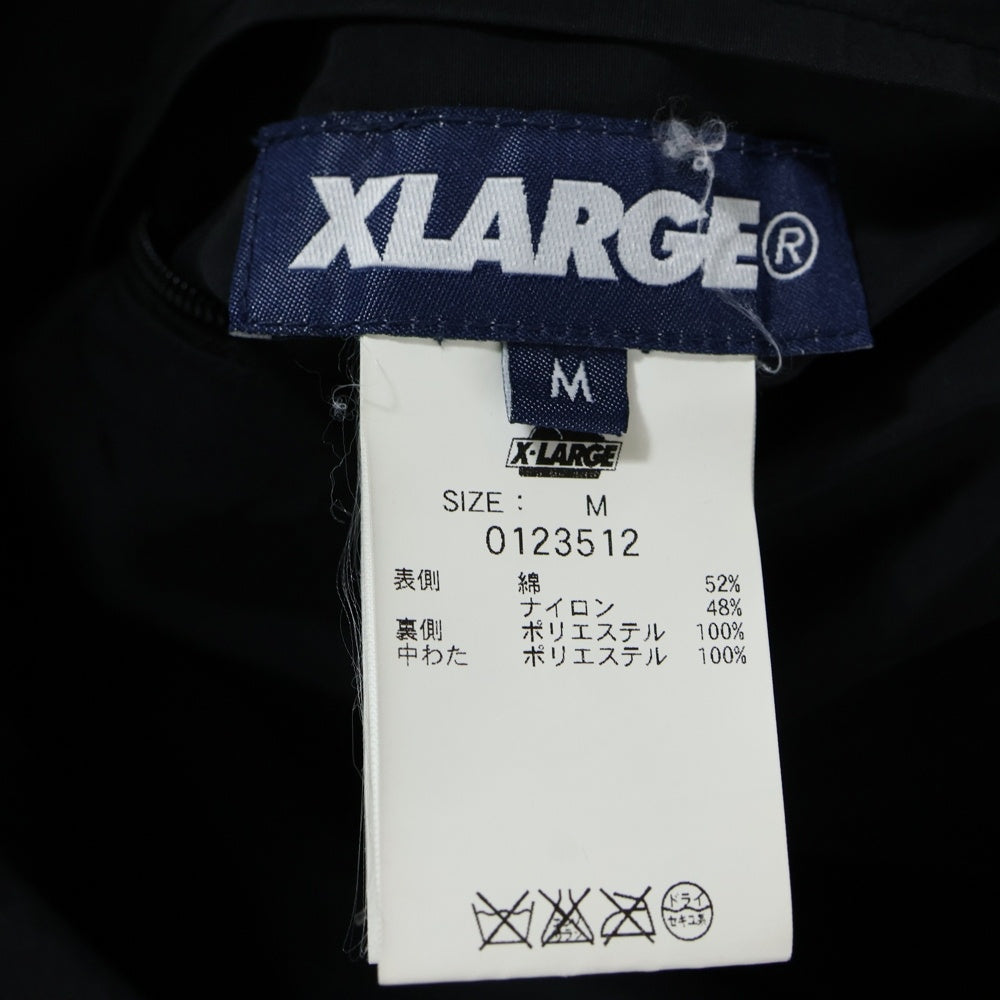 X-LARGE(エクストララージ) フロントロゴ リバーシブル ジップアップジャケット ブラック/グレー/レッド 0123512