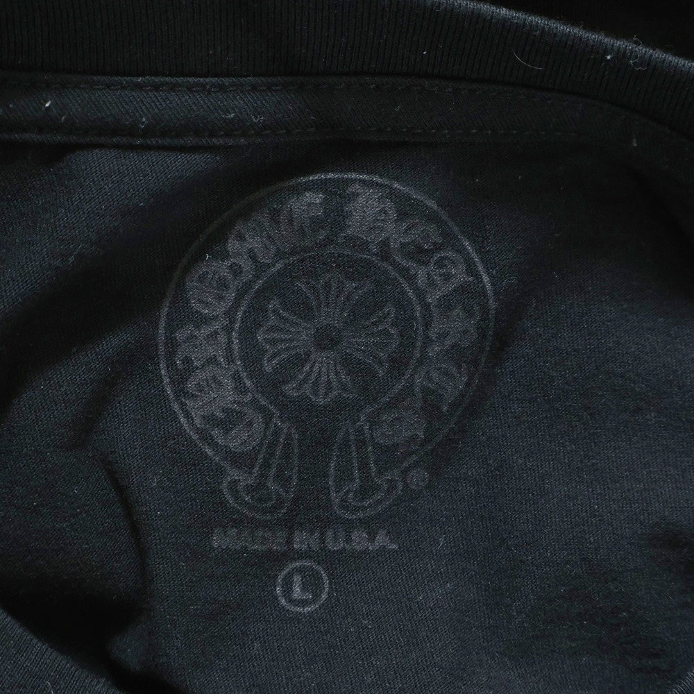 CHROME HEARTS(クロムハーツ) CH SCROLL LABEL スクロールラベル アームプリント クルーネック長袖Tシャツカットソー ロングスリーブ ロンT ブラック