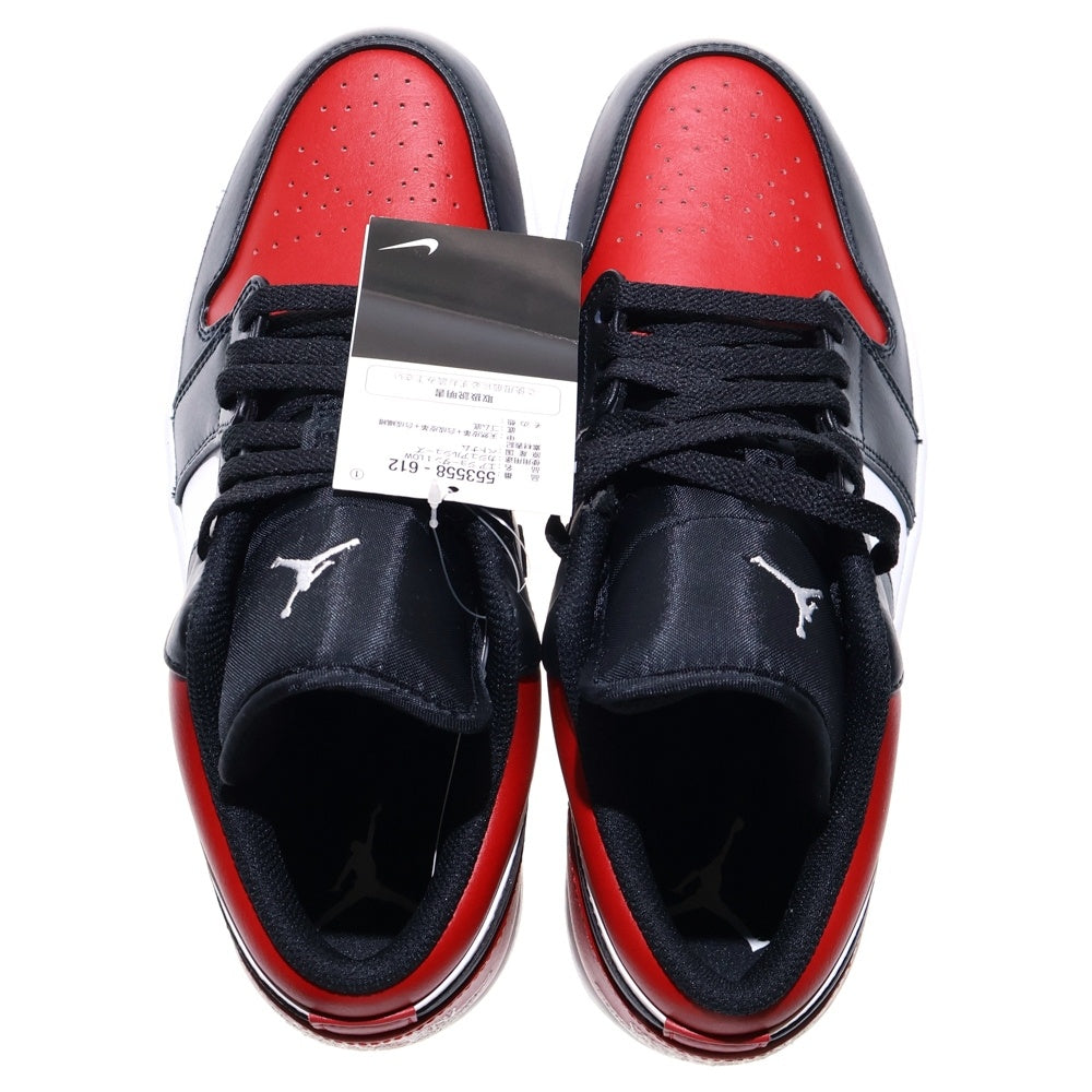 NIKE(ナイキ) AIR JORDAN 1 LOW BRED TOE 553558-612 エアジョーダン1 ブレッドトゥ ローカットスニーカー レッド/ブラック/ホワイト US9/27cm