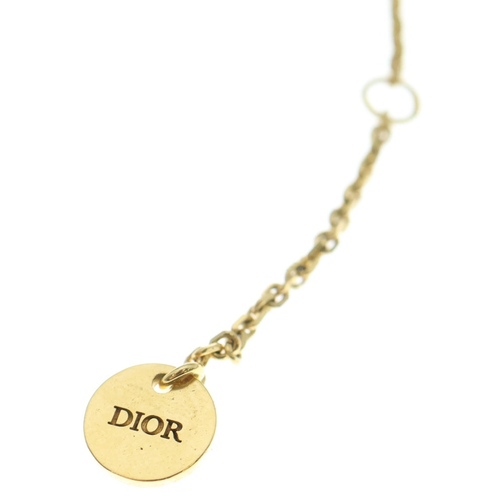 Christian Dior(クリスチャンディオール) CLAIR D LUN クレール ディー リュヌ CDロゴ フェイクパールネックレス ゴールド レディース