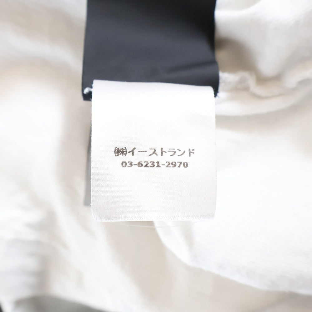 Palm Angels(パームエンジェルス) 21SS CLASSIC LOGO OVER L/S TEE PMAB001S21JER001 クラシックロゴ ネックロゴ クルーネック長袖Tシャツカットソーロングスリーブ ロンT ホワイト