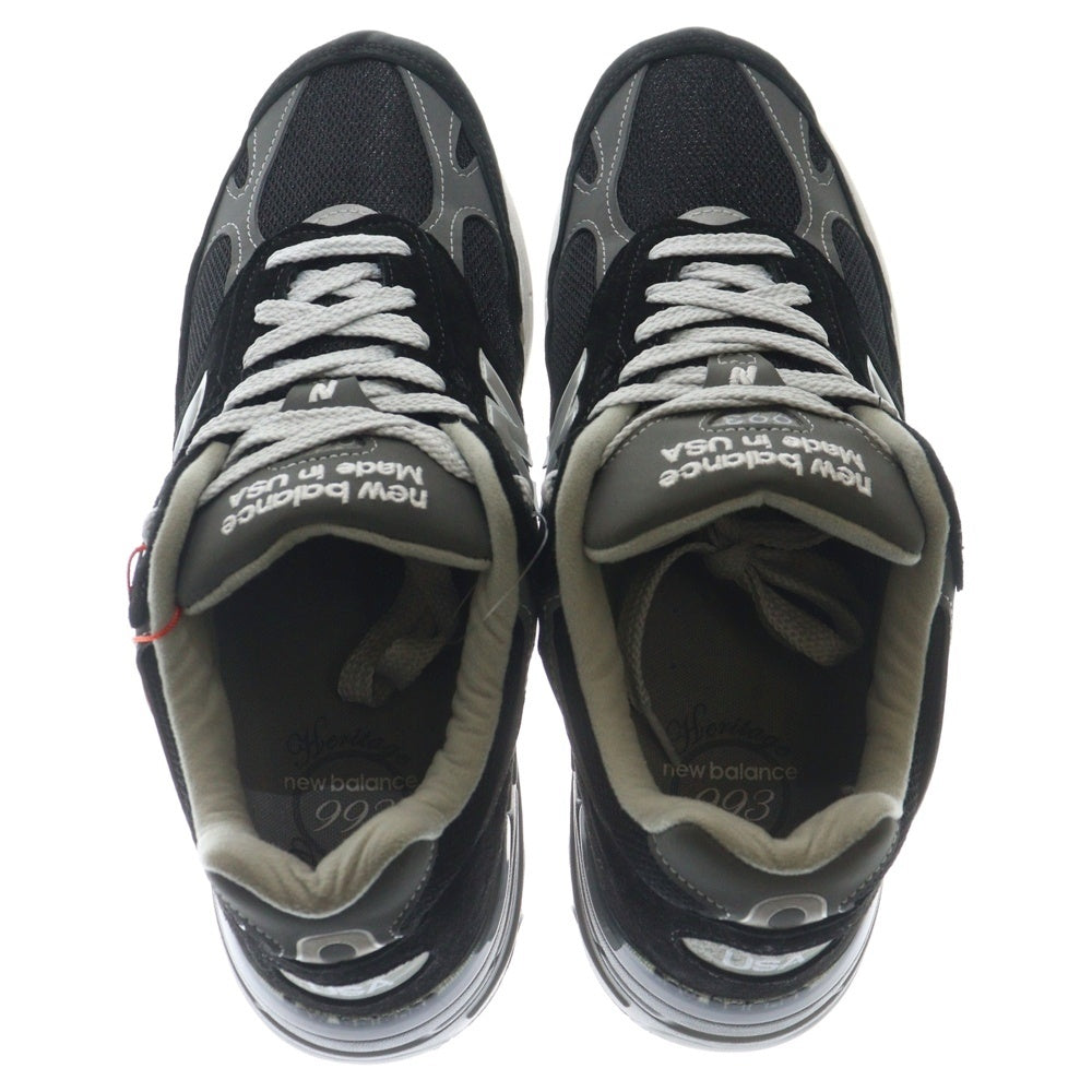New Balance(ニューバランス) MR993BK Made in USA スエード メッシュローカットスニーカー ブラック US12/30cm