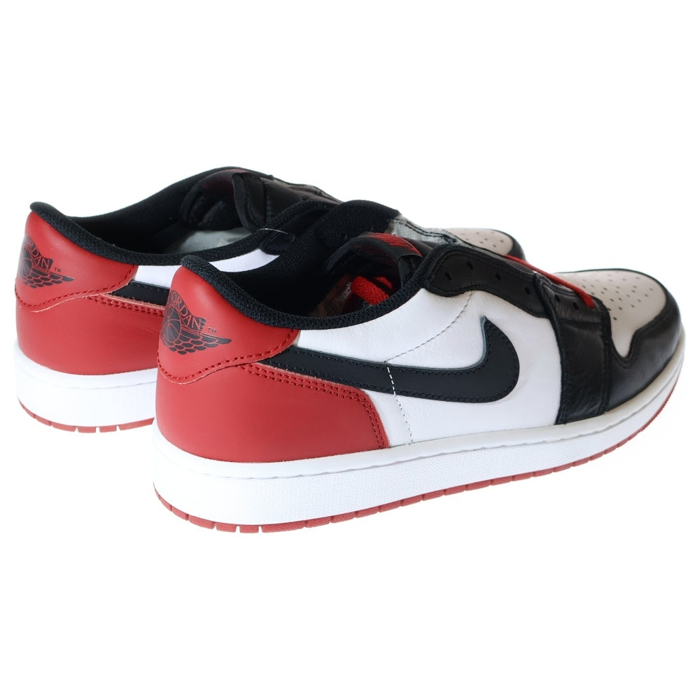 NIKE(ナイキ) AIR JORDAN 1 RETRO LOW OG BLACK TOE CZ0790-106 エアジョーダン1 ブラックトゥ レースアップ ローカットスニーカー ホワイト/ブラック/レッド US10.5/28.5cm