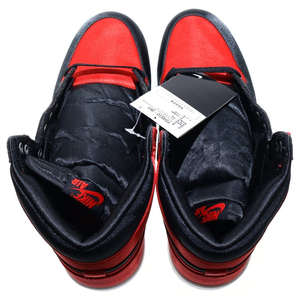 NIKE(ナイキ) WMNS AIR JORDAN1 RETRO HIGH OG FD4810-061 エアジョーダン1 サテンブレッド ハイカットスニーカー シューズ レッド/ブラック US12/29cm