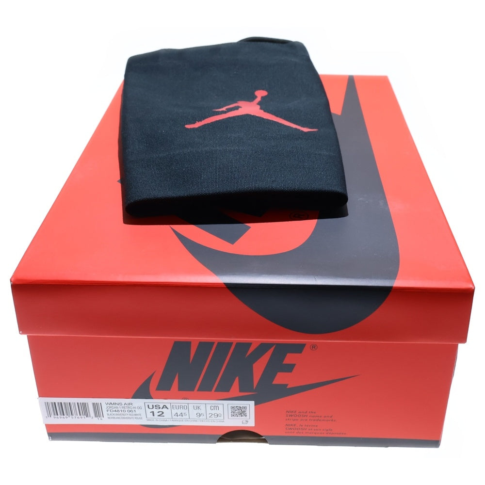 NIKE(ナイキ) WMNS AIR JORDAN1 RETRO HIGH OG FD4810-061 エアジョーダン1 サテンブレッド ハイカットスニーカー シューズ レッド/ブラック US12/29cm