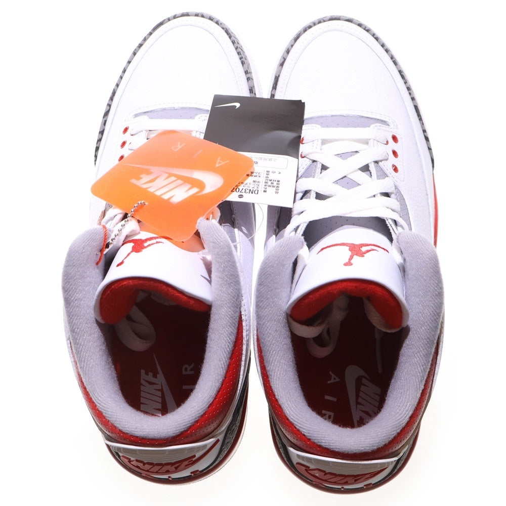 NIKE(ナイキ) AIR JORDAN 3 RETRO DN3707-160 エアジョーダン 3 レトロ ファイヤーレッド ハイカットスニーカー ホワイト/レッド US10.5/28.5cm