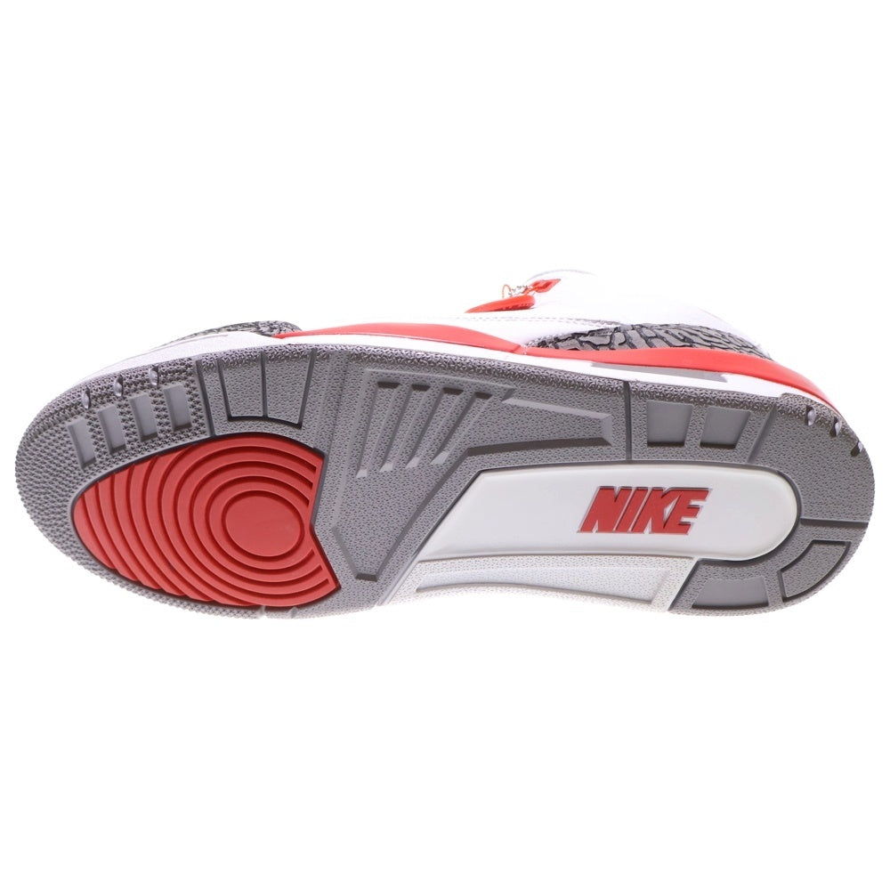 NIKE(ナイキ) AIR JORDAN 3 RETRO DN3707-160 エアジョーダン 3 レトロ ファイヤーレッド ハイカットスニーカー ホワイト/レッド US10.5/28.5cm