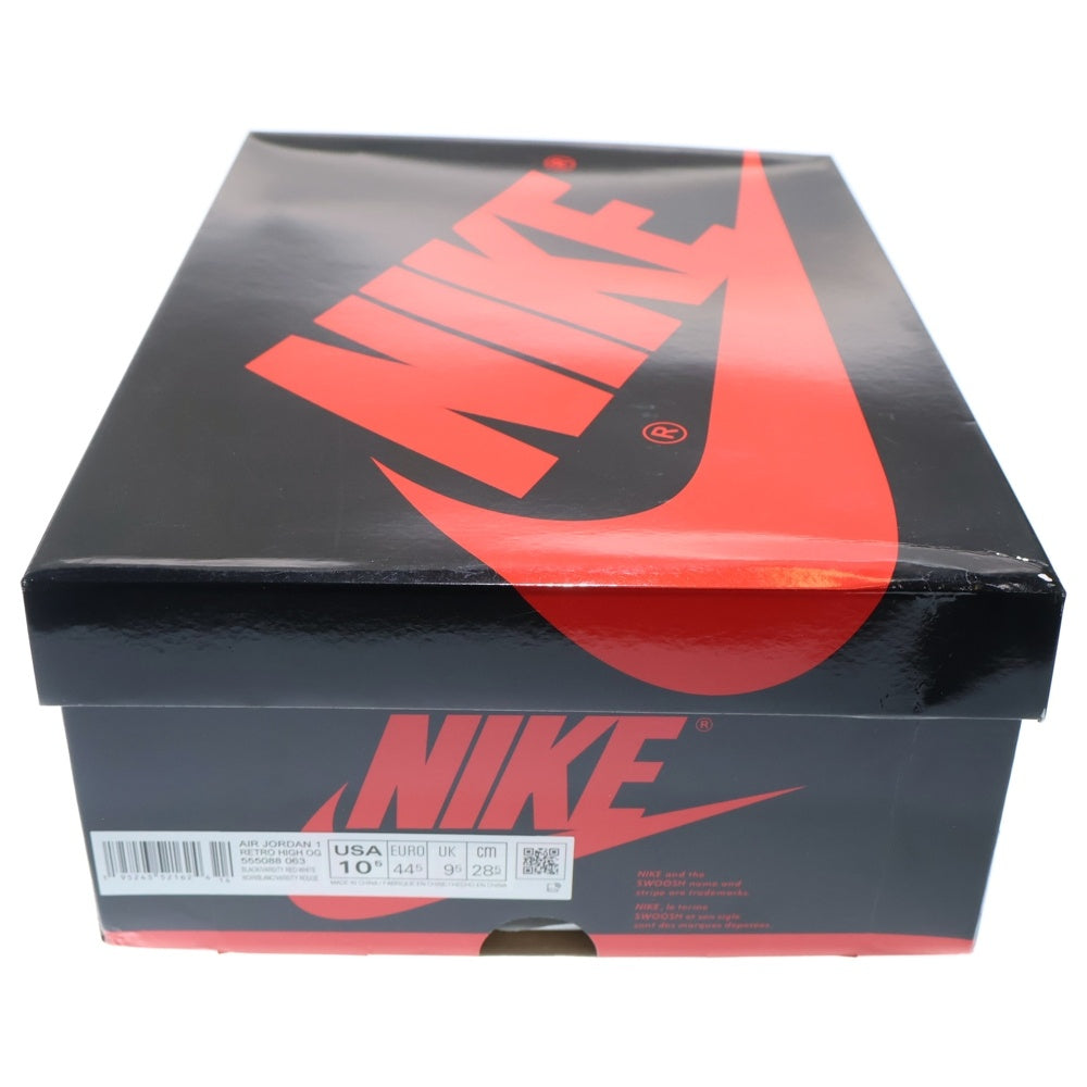 NIKE(ナイキ) AIR JORDAN 1 RETRO HIGH OG BRED PATENT 555088-063 エアジョーダン1レトロハイ ブレッド パテント ハイカットスニーカー レッド/ブラック US10.5/28.5cm