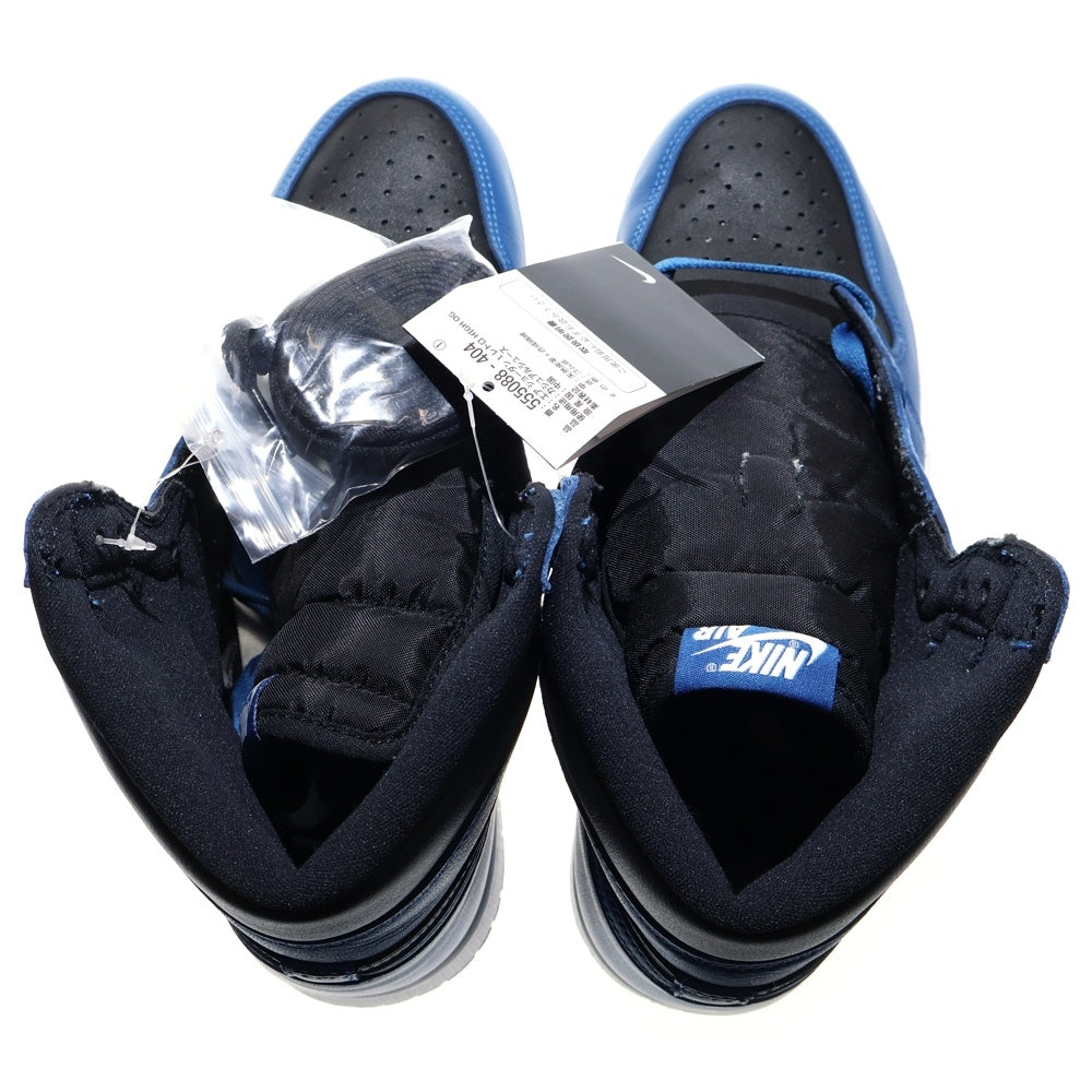 NIKE(ナイキ) AIR JORDAN 1 RETRO HIGH OG DARK MARINA BLUE 555088-404 エアジョーダン1 レトロ ダークマリーナブルー ハイカットスニーカー ブラック/ブルー US10.5/28.5cm