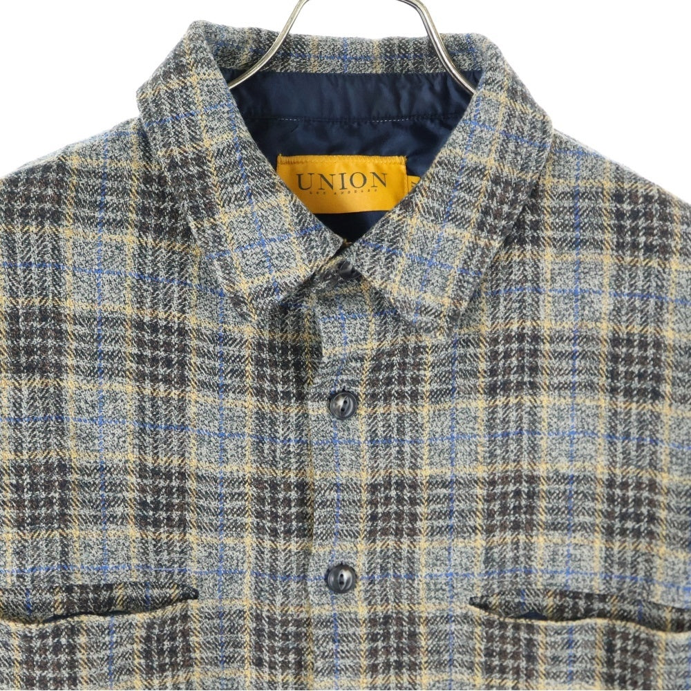 UNION(ユニオン) ANDERSON SHIRT WSL-263 アンダーソン チェック 長袖シャツ ブラウン