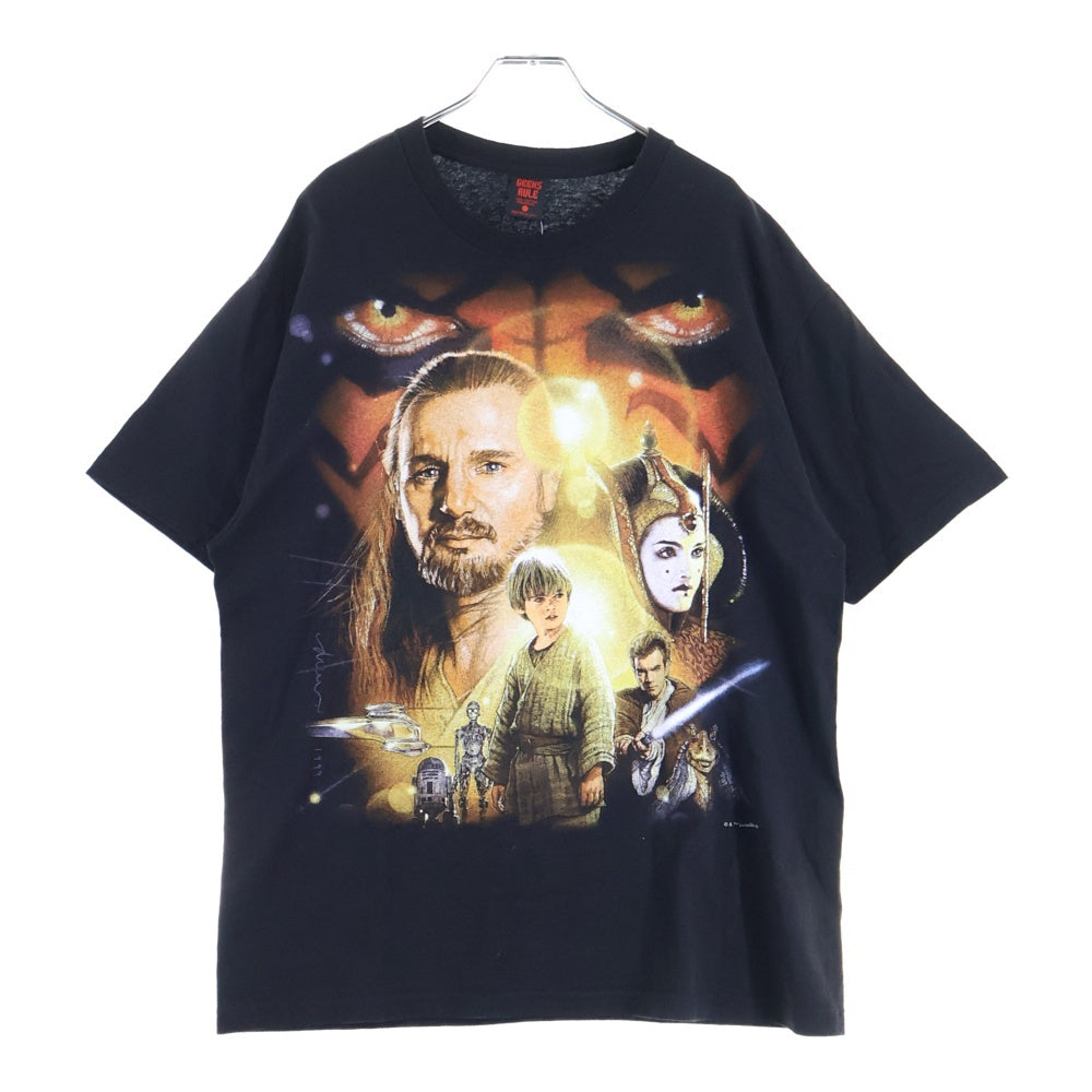 GEEKSRULE(ギークスルール) ×STAR WARS PRINT T-SHIRTS スターウォーズ プリント半袖カットソー 半袖Tシャツ ブラック