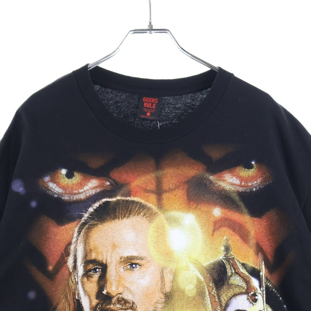 GEEKSRULE(ギークスルール) ×STAR WARS PRINT T-SHIRTS スターウォーズ プリント半袖カットソー 半袖Tシャツ ブラック