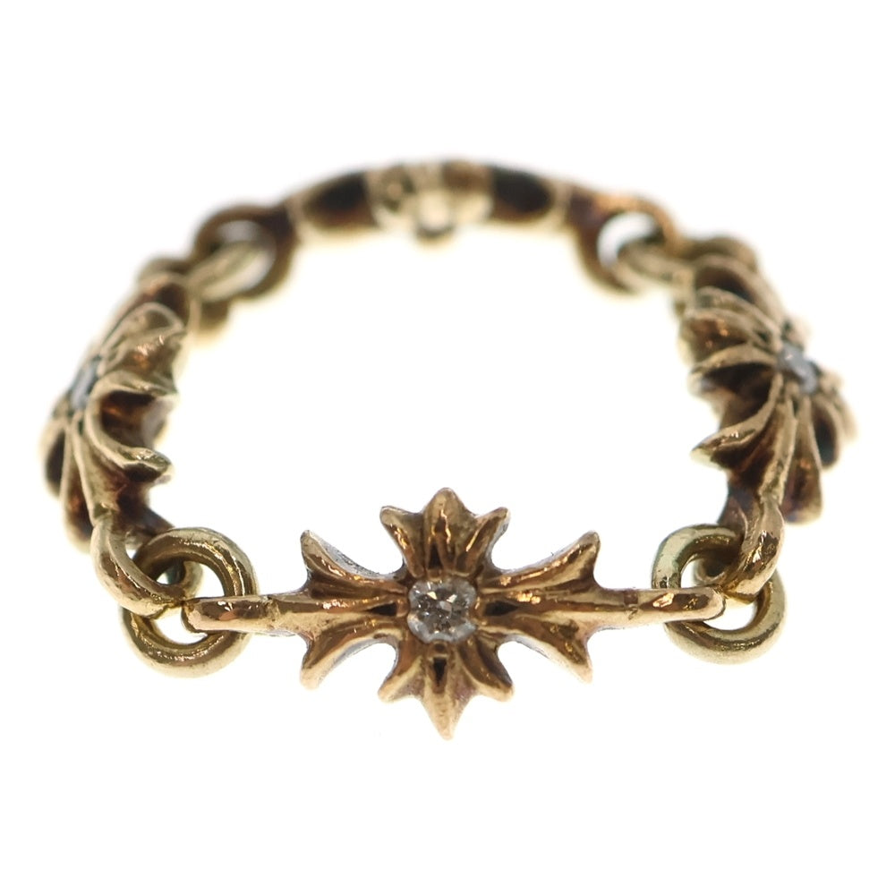 CHROME HEARTS(クロムハーツ) 22K RING TNY E CH PLS P/DIA タイニーE CHプラスリング PAVEダイヤ ゴールド BCA060
