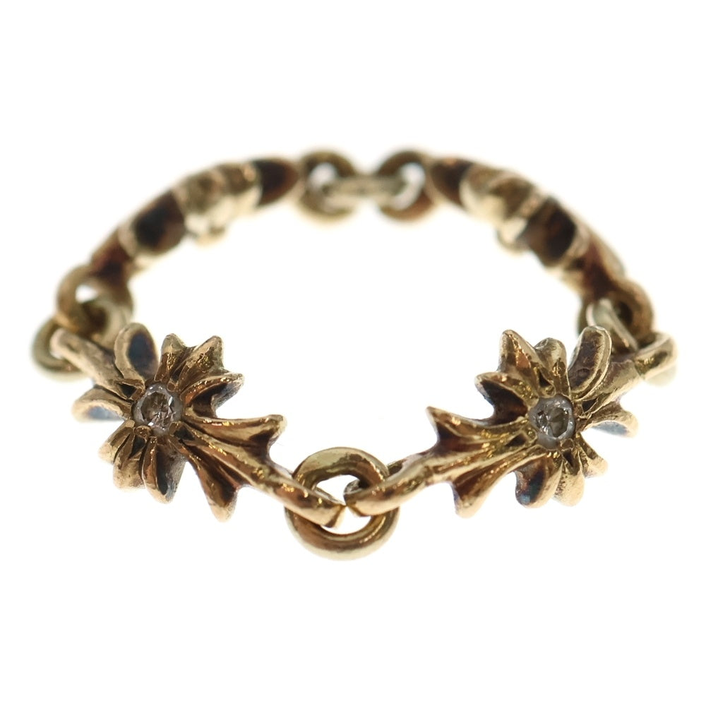 CHROME HEARTS(クロムハーツ) 22K RING TNY E CH PLS P/DIA タイニーE CHプラスリング PAVEダイヤ ゴールド BCA060