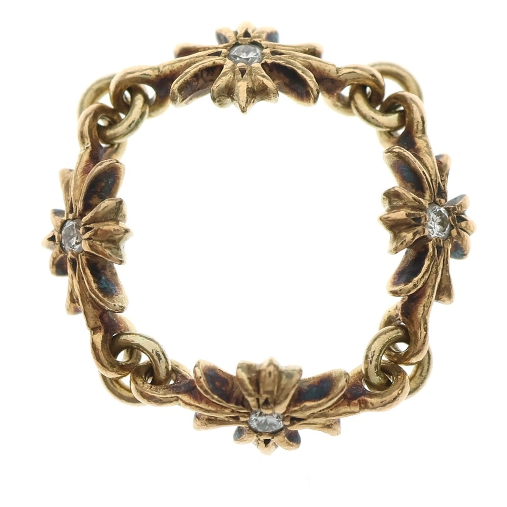 CHROME HEARTS(クロムハーツ) 22K RING TNY E CH PLS P/DIA タイニーE CHプラスリング PAVEダイヤ ゴールド BCA060