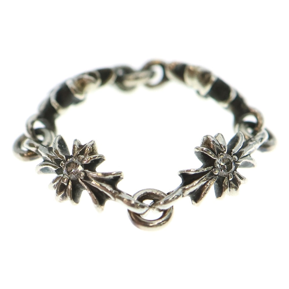 CHROME HEARTS(クロムハーツ) RING TNY E CH PLS タイニーECHプラスリング PAVEダイヤ シルバー