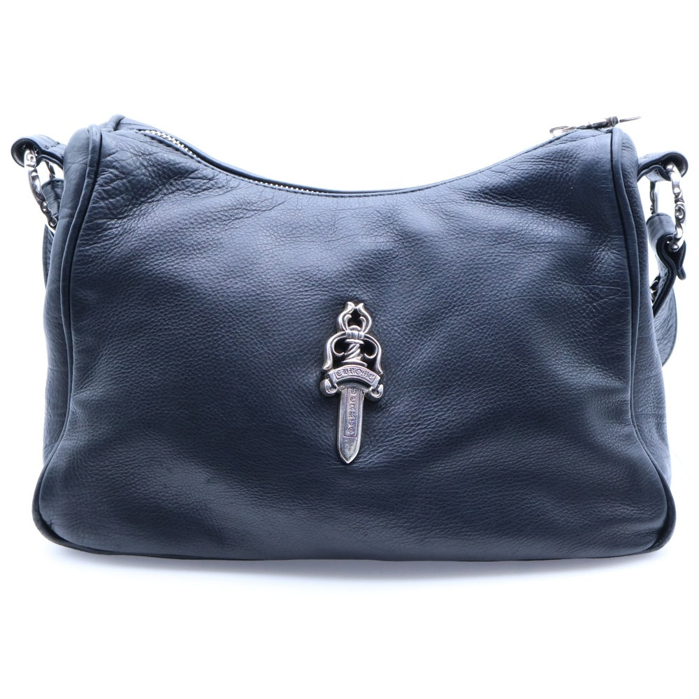 CHROME HEARTS(クロムハーツ) CHICKEN NUGGET SML チキンナゲットスモール ラージダガー レザーショルダーバッグ ブラック