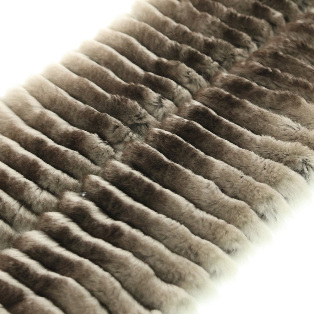 CHANEL(シャネル) ココマーク オリラグ ファーストール マフラー グレー