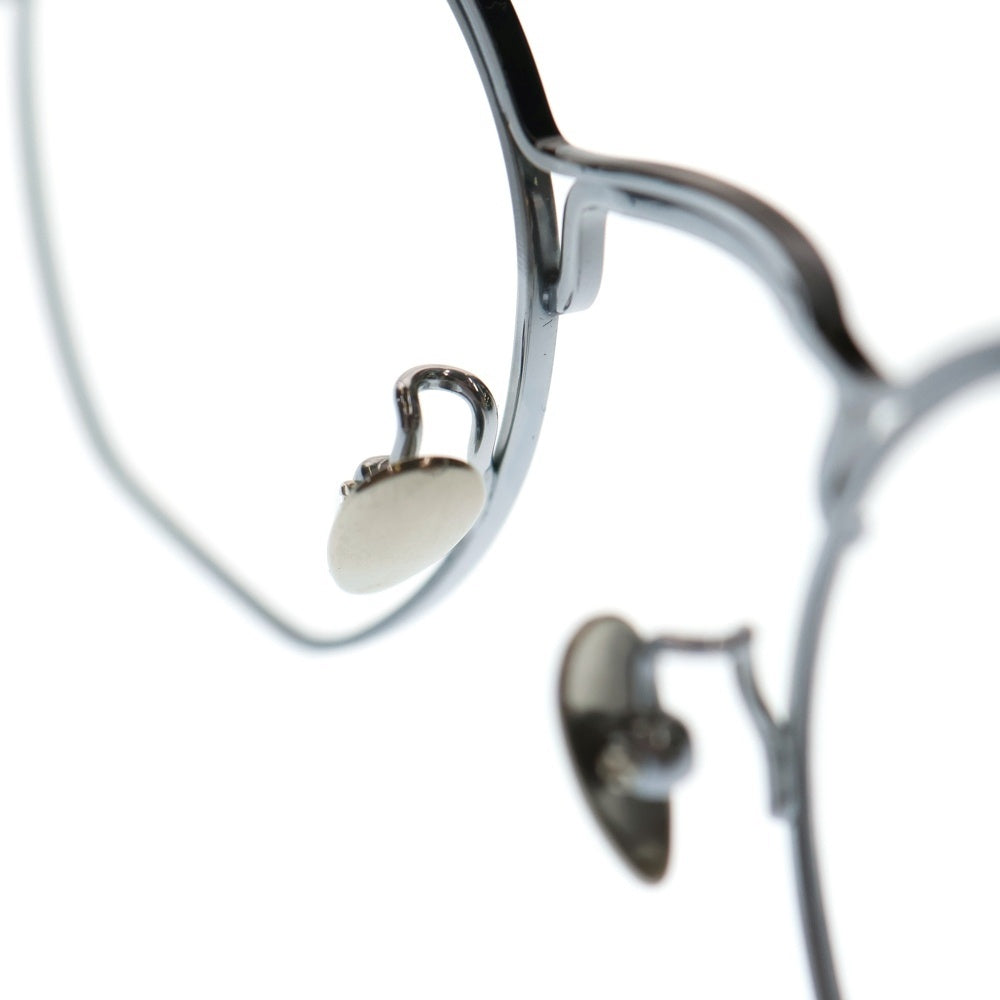 Yohji Yamamoto(ヨウジヤマモト) 変形ラウンド シルバーメタル サングラス 眼鏡 アイウェア 19-0049-3