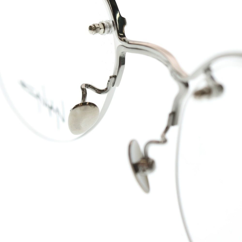 Yohji Yamamoto(ヨウジヤマモト) ハーフリム シルバーメタル サングラス 眼鏡 アイウェア 19-0041-4