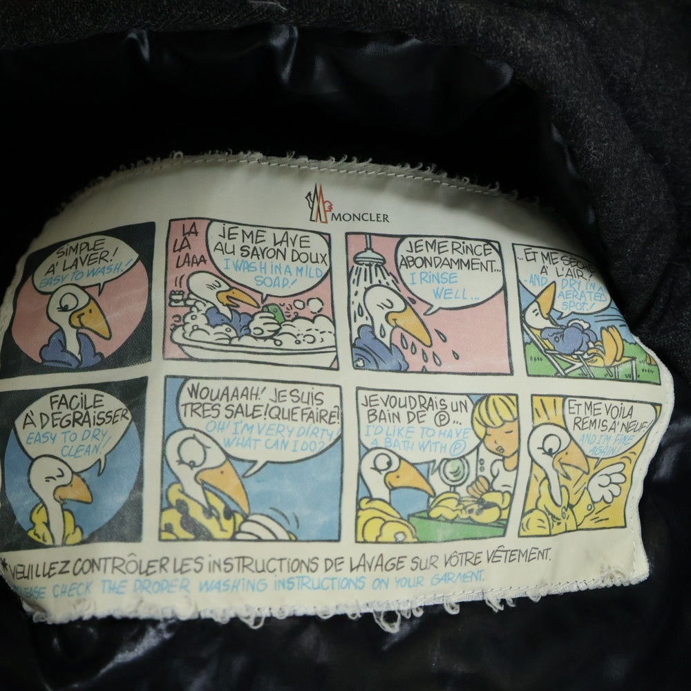 MONCLER(モンクレール) MONTGENEVRE 袖ロゴワッペンポケット付き ジップアップダウンジャケット グレー 920-091-40306-50