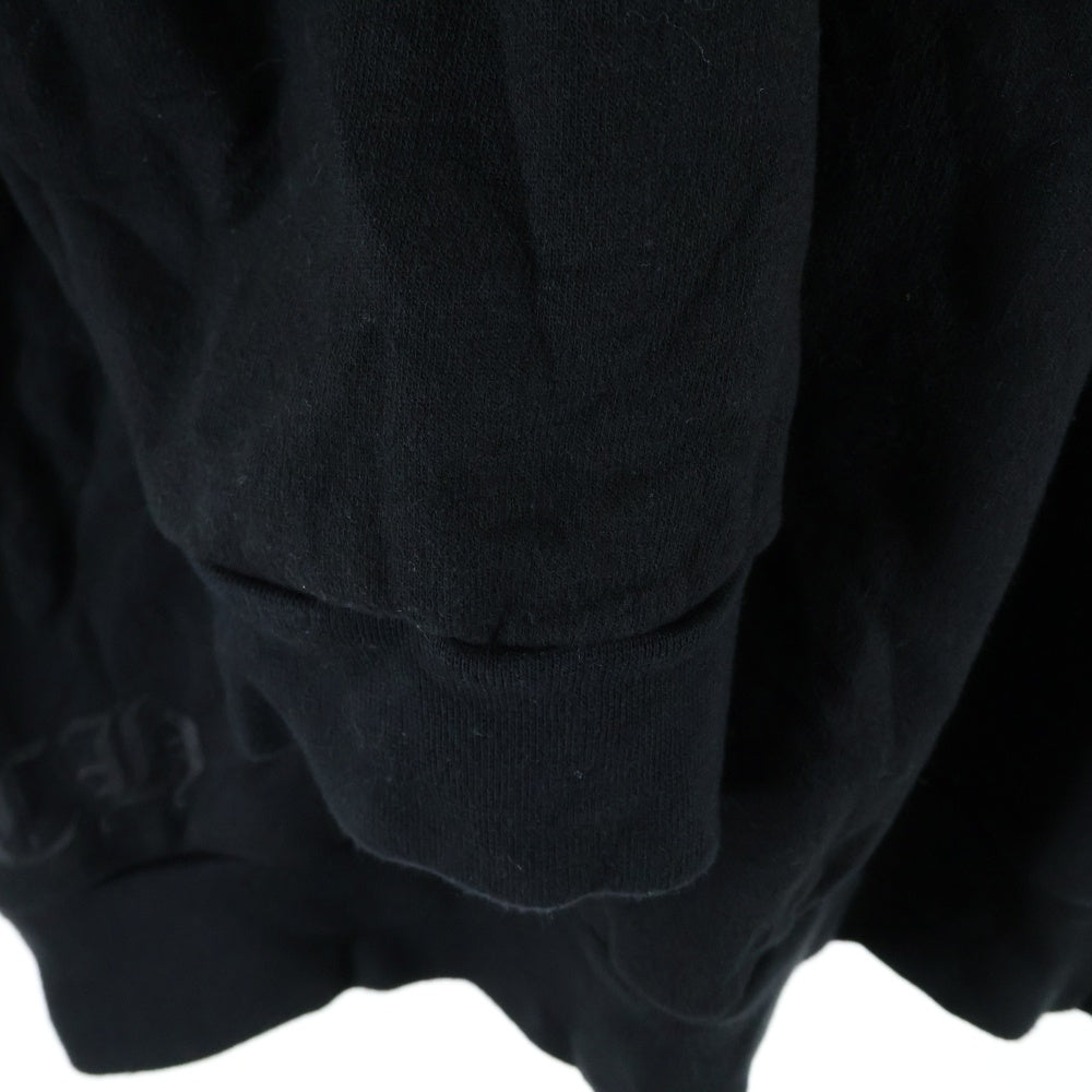 CHROME HEARTS(クロムハーツ) SWTSHRT PLVR バックホースシュー袖フローラルプリントスウェットトレーナー ブラック