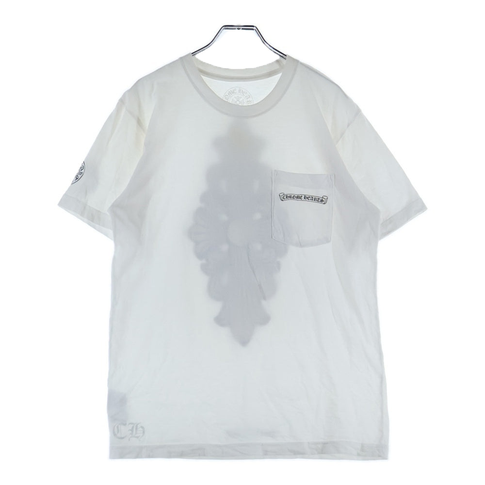 CHROME HEARTS(クロムハーツ) Floral Cross T-shirt フローラルクロスプリント半袖Tシャツ 半袖カットソー ホワイト