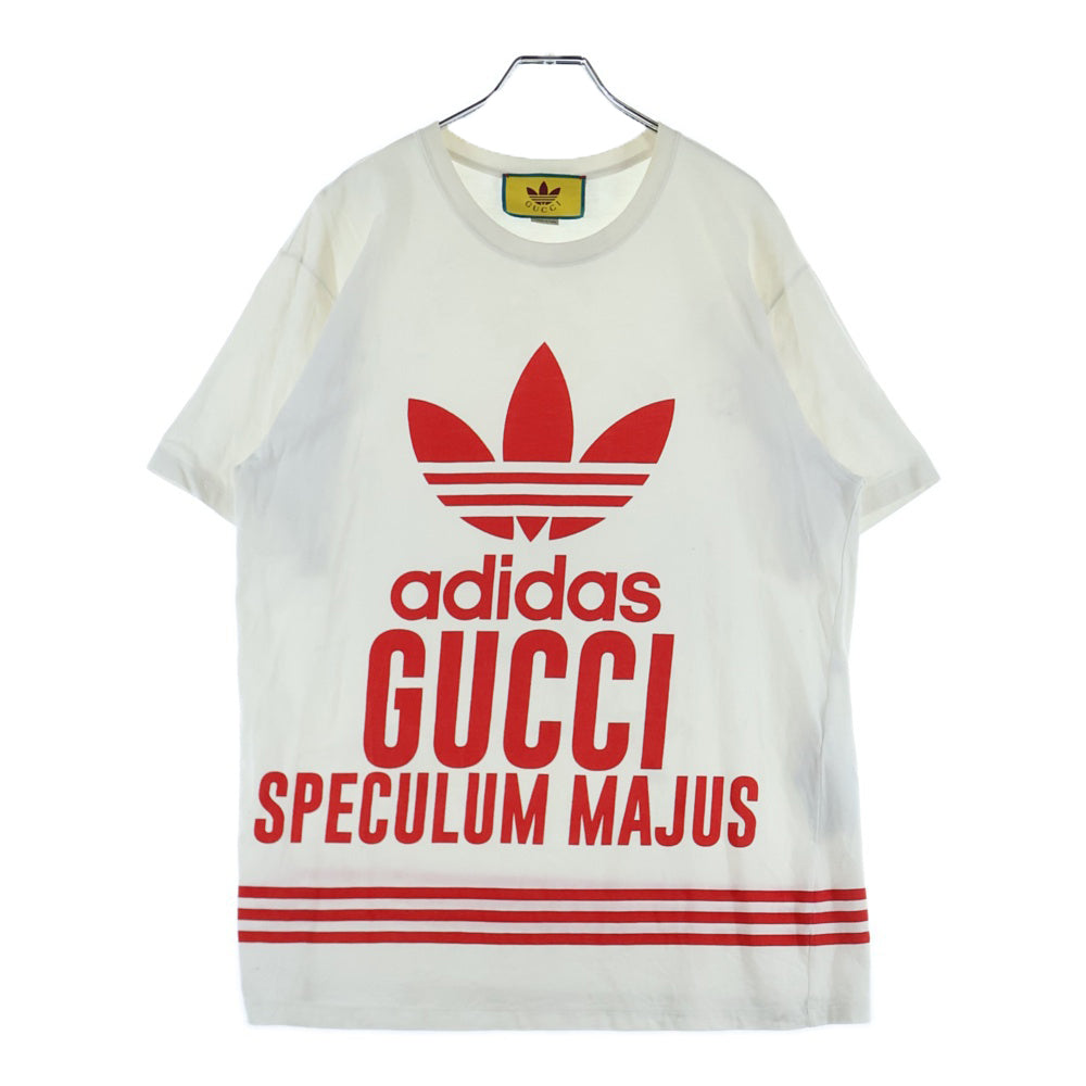 GUCCI(グッチ) 22AW ×adidas Cotton Jersey Tee アディダス 半袖Tシャツ 半袖カットソー ホワイト 717422