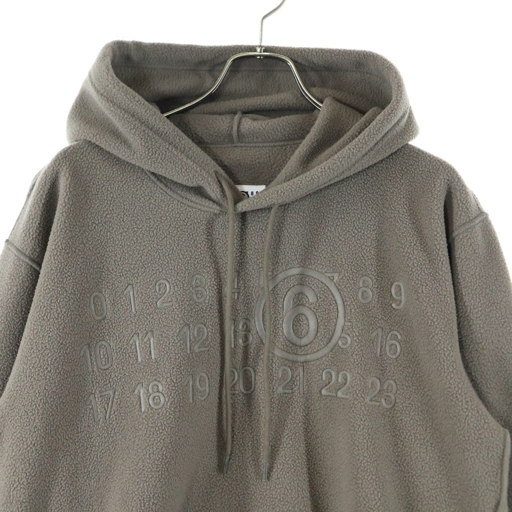 MM6 Maison Margiela(エムエムシックスメゾンマルジェラ) フリース スウェットフーディーパーカー グレー/カーキ SH0G0028