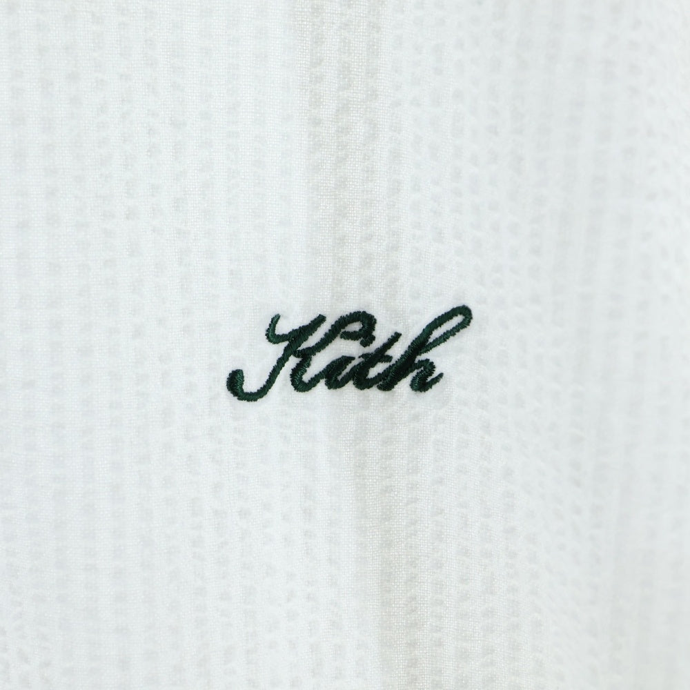 KITH(キス) 23SS シアサッカー ヘンリーネック半袖ポロシャツ
